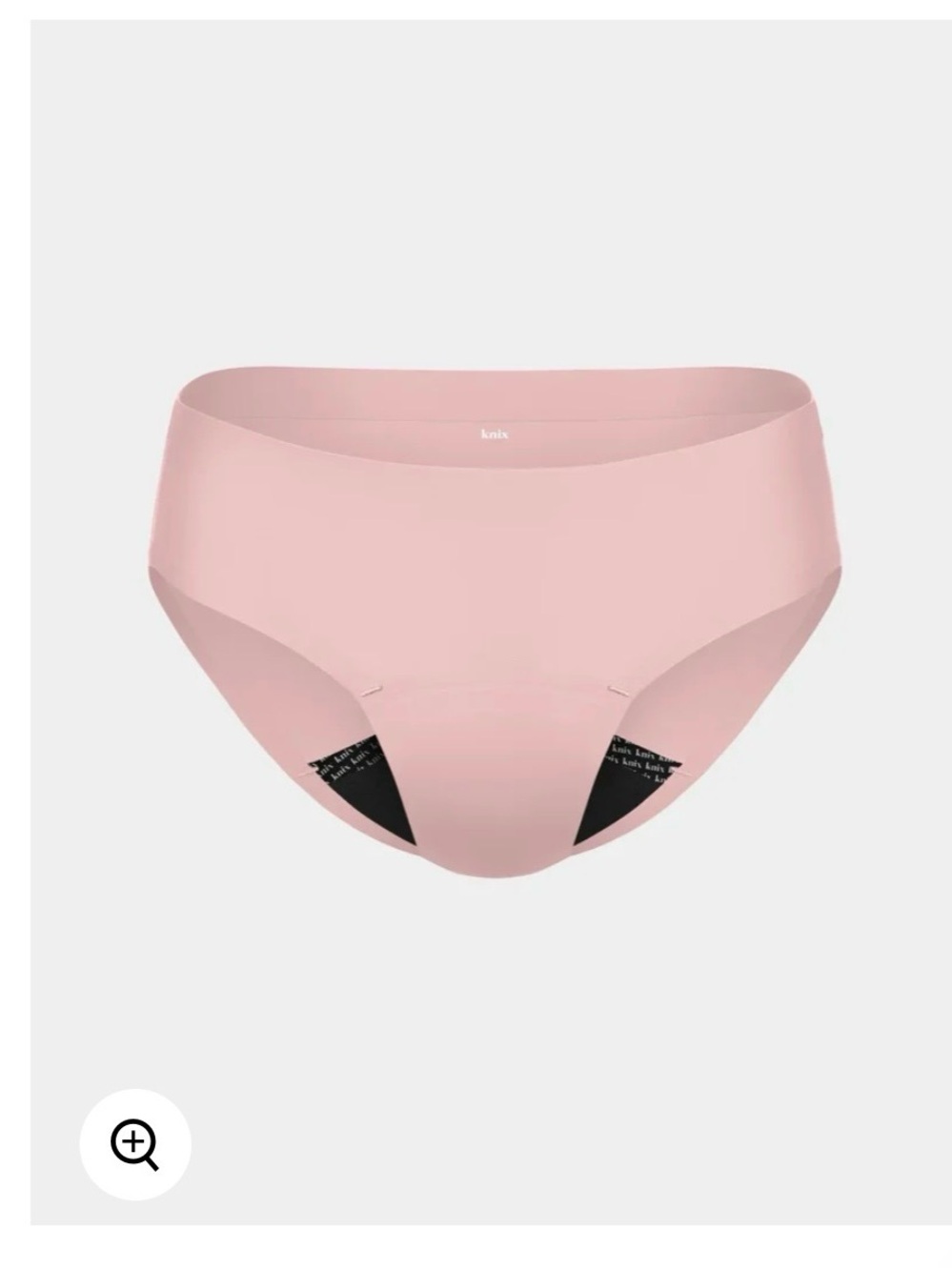 Knix Leakproof UltraThin No-Show Bikini in Rose Water (pink)